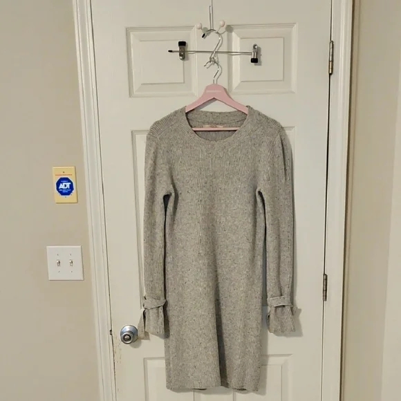 LOFT Gray Long Sleeve Sweater Dress - Picture 2 of 6
